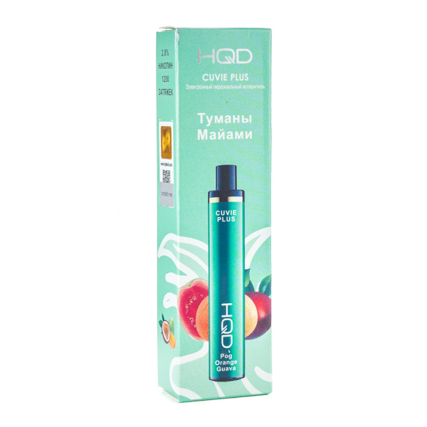 Одноразовая электронная сигарета HQD Cuvie Plus Orange Guava (Туман Майами) 1200 затяжек в Луганске