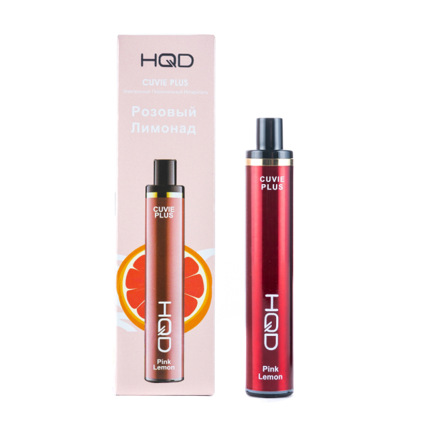 Одноразовая электронная сигарета HQD Cuvie Plus Pink Lemon (Розовый Лимонад) 1200 затяжек в Луганске
