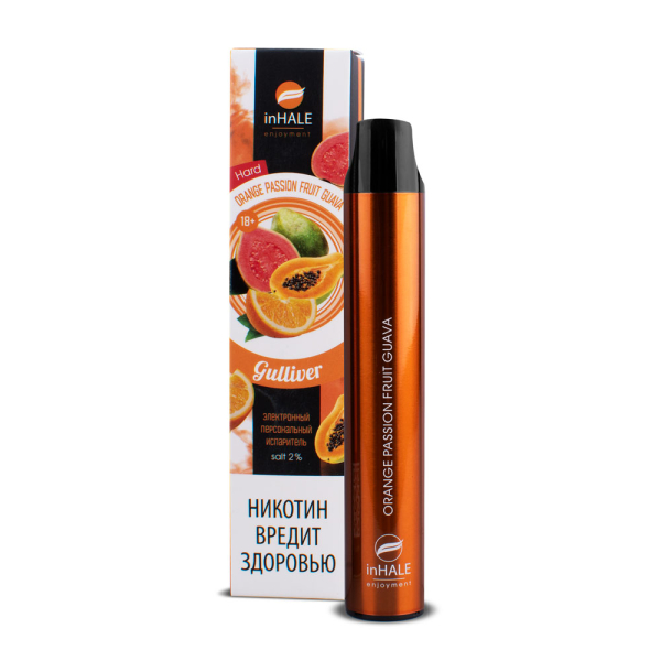 inHale Guliver Hard Orange Passion Fruit Guava (Апельсин Маракуйя Гуава) 1500 затяжек в Луганске