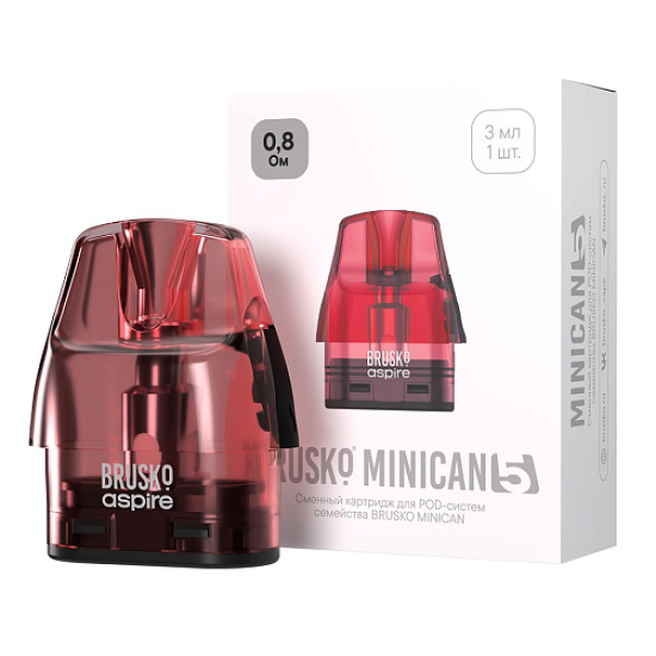 Картридж Brusko Minican 5 3 Мл 08 Ом Красный Red Упак. 1 Шт. в Луганске
