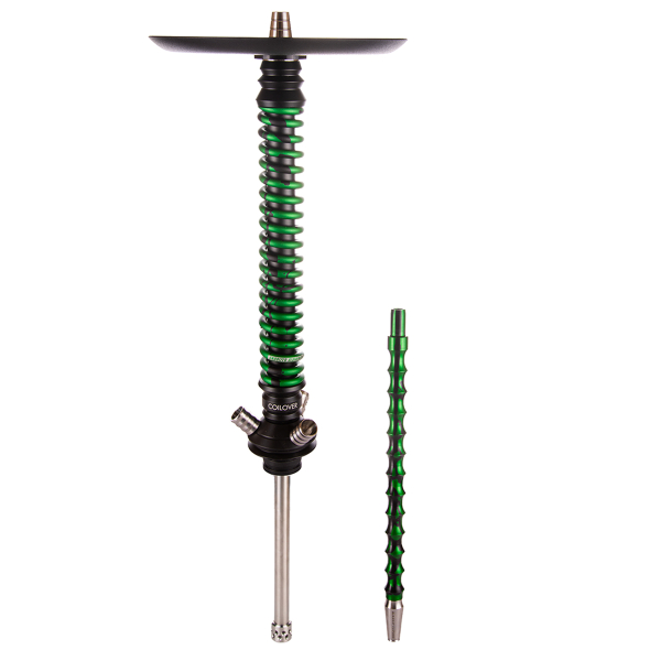 Кальян Mamay Customs Coilover Большой  Черный Зелёный Сплеш в Луганске