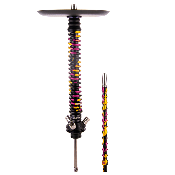 Кальян Mamay Customs Coilover Большой   Чёрный Пурпурный/золотой Камуфляж в Луганске