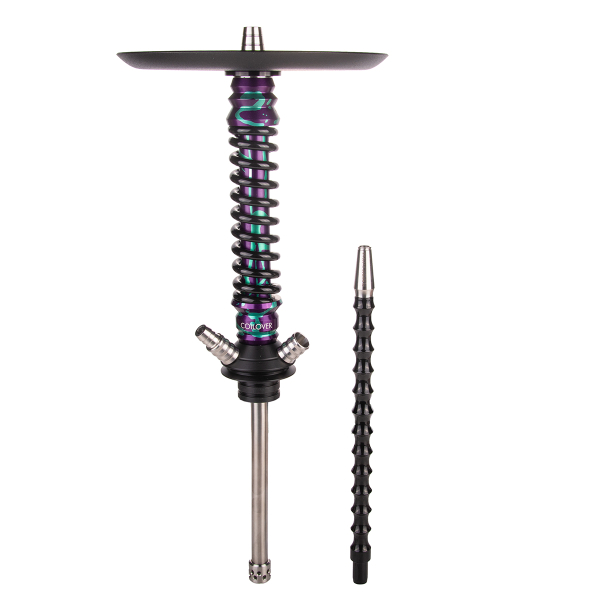 Кальян Mamay Customs Coilover Mini  Фиолетово Бирюзовый Сплеш Чёрный в Луганске