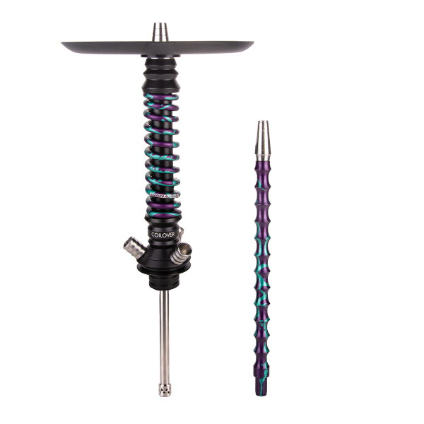 Кальян Mamay Customs Coilover Mini  Чёрный Фиолетовый/бирюзовый Сплеш в Луганске