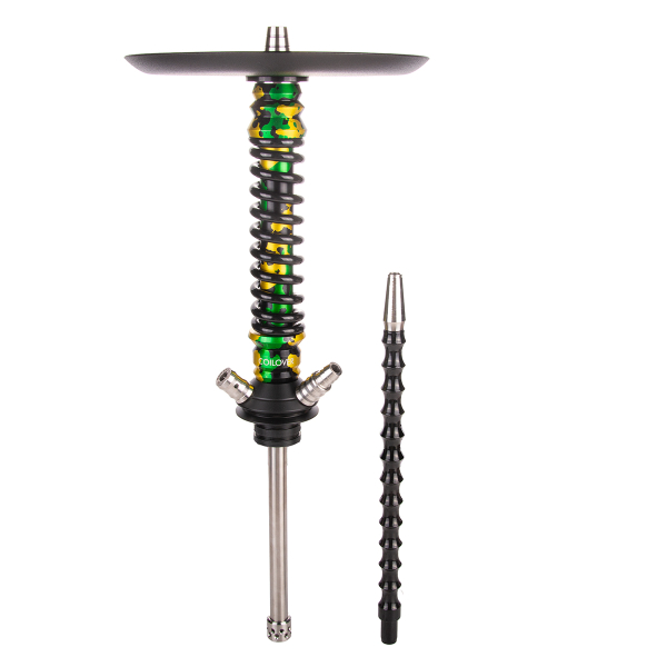Кальян Mamay Customs Coilover Mini   Зелёный/золотой Камуфляж Черный в Луганске