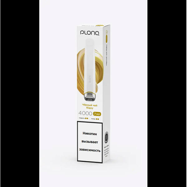 Электронка Plonq Plus Pro 4000 Черный Чай Юдзу 4000 затяжек в Луганске